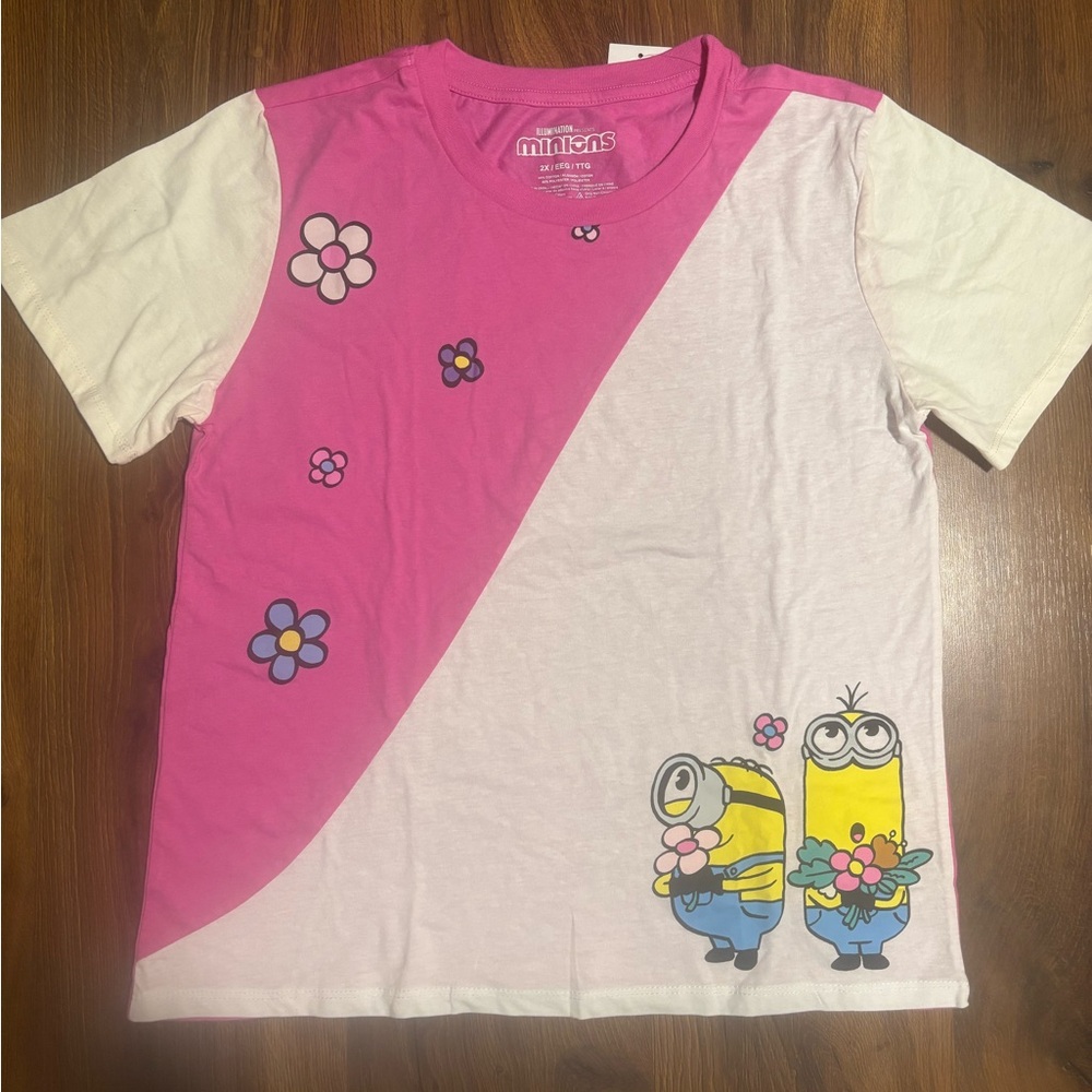 Illumination Girls’ Short Sleeve Minions Graphic Shirt - XXL
